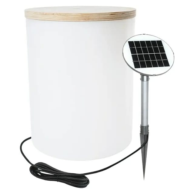 8 seasons design Shining Drum LED Solar- / Dekoleuchte weiß