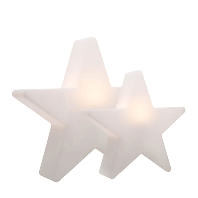 8 seasons design Shining Star Dekoleuchte 40 und 60 cm, 2er-Set weiß