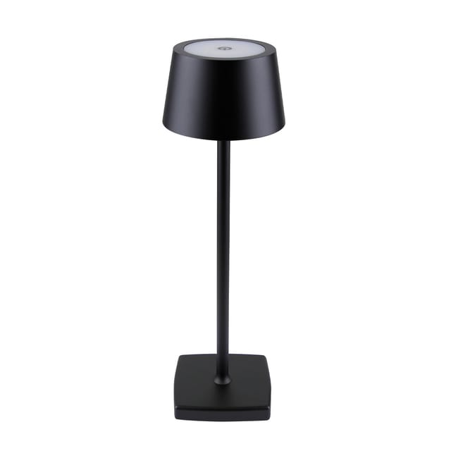 Orange One Go LED Akkuleuchte schwarz