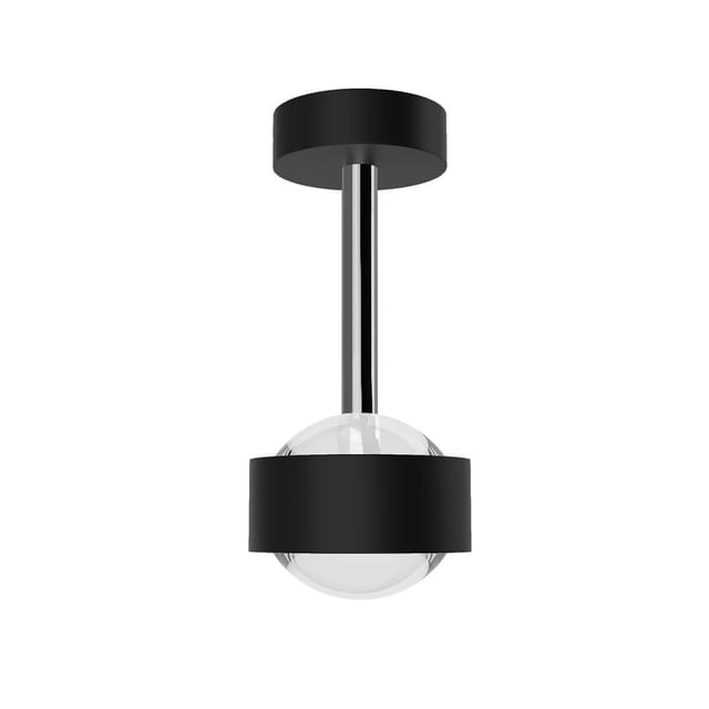Top Light Puk Mini Eye Ceiling LED Deckenleuchte, Gehäuse schwarz matt / Chrom