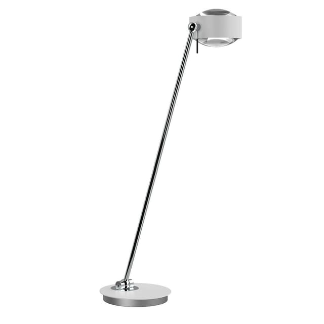 Top Light Puk Maxx Table Tischleuchte, 80 cm, Gehäuse weiß matt / Chrom