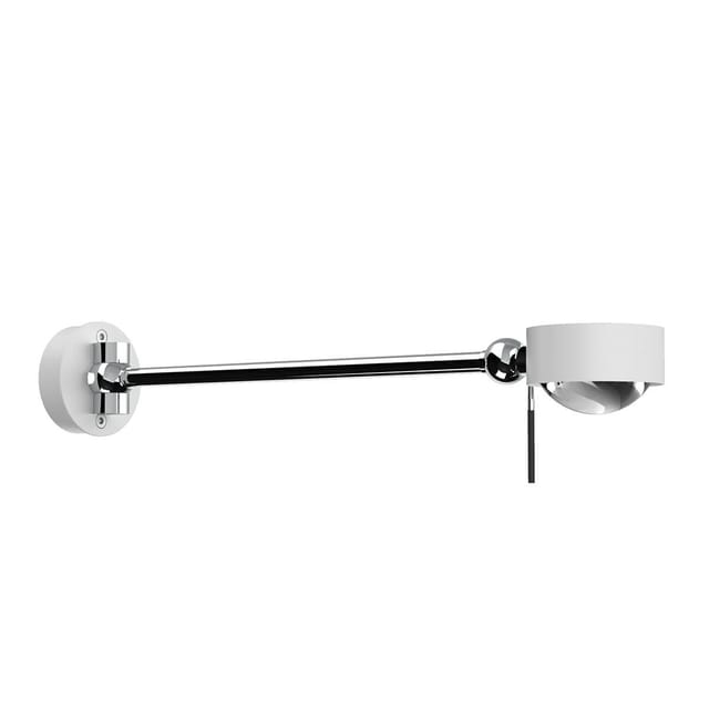 Top Light Puk Mini Hotel LED Wandleuchte, 30 cm, Gehäuse weiß matt / Chrom