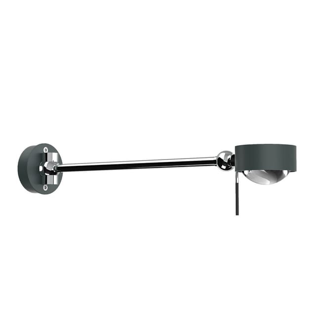 Top Light Puk Mini Hotel LED Wandleuchte, 30 cm, Gehäuse anthrazit matt / Chrom