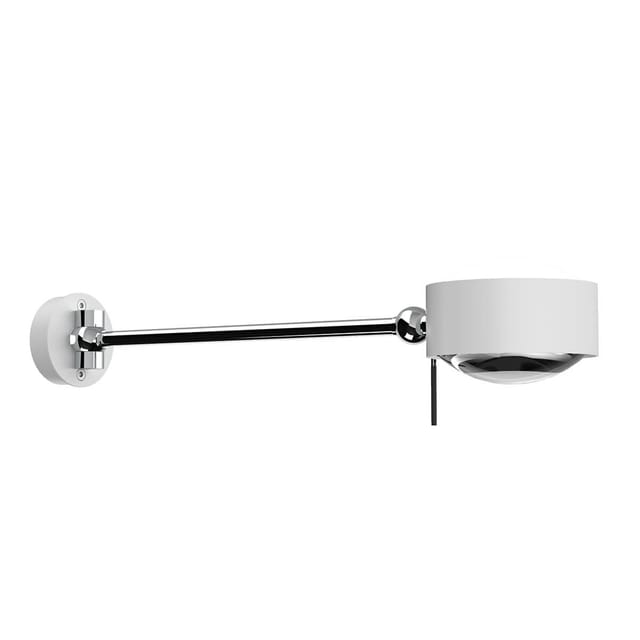 Top Light Puk Maxx Hotel Wandleuchte, 30 cm, Gehäuse weiß matt / Chrom