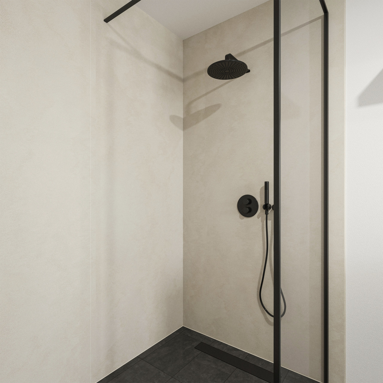 Wetwall Elite Wandpaneel Cream Stone 60 x 260 cm mit Nut & Feder