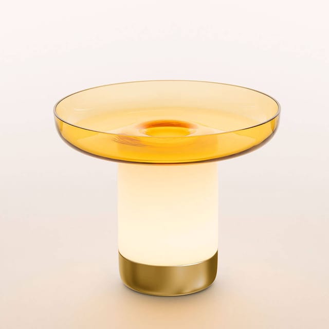 Artemide Bontà Portable LED Akkuleuchte, inkl. Teller Korpus: weiß / Glas: Topas