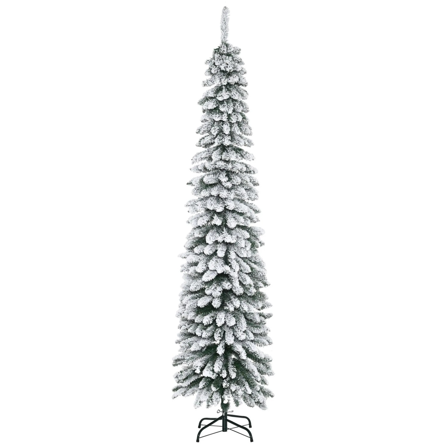 HOMCOM Weihnachtsbaum Kunststoff Metall 54 x 210H cm