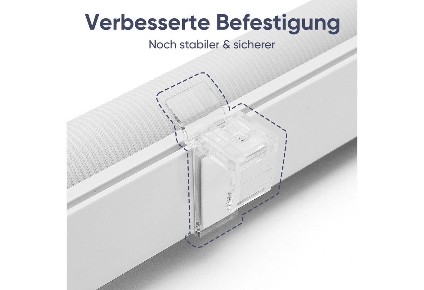 Sekey Zebra Doppelrollo Zweifarbig Klemmfix ohne Bohren Sichtschutz Weiß & Grau 50x130cm