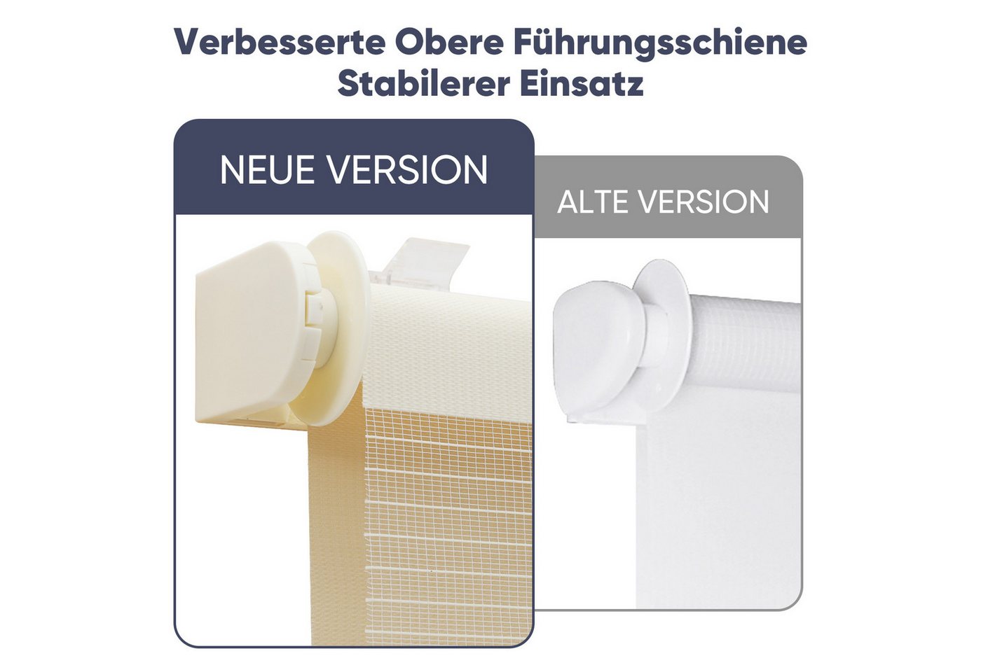 Sekey Zebra Doppelrollo Zweifarbig Klemmfix ohne Bohren Sichtschutz Beige & Braun 50x130cm