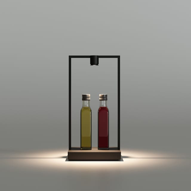 Artemide Curiosity LED Akkuleuchte Höhe: 36 cm, braun / schwarz