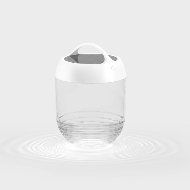 IP44.DE Aqu M LED Solar- / Akkuleuchte pearl white (weiß)