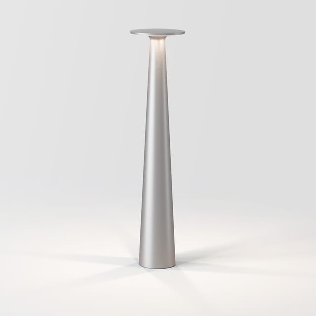 IP44.DE Lix skinny LED Akkuleuchte, Dim-to-Amber frozen silver (Silber)
