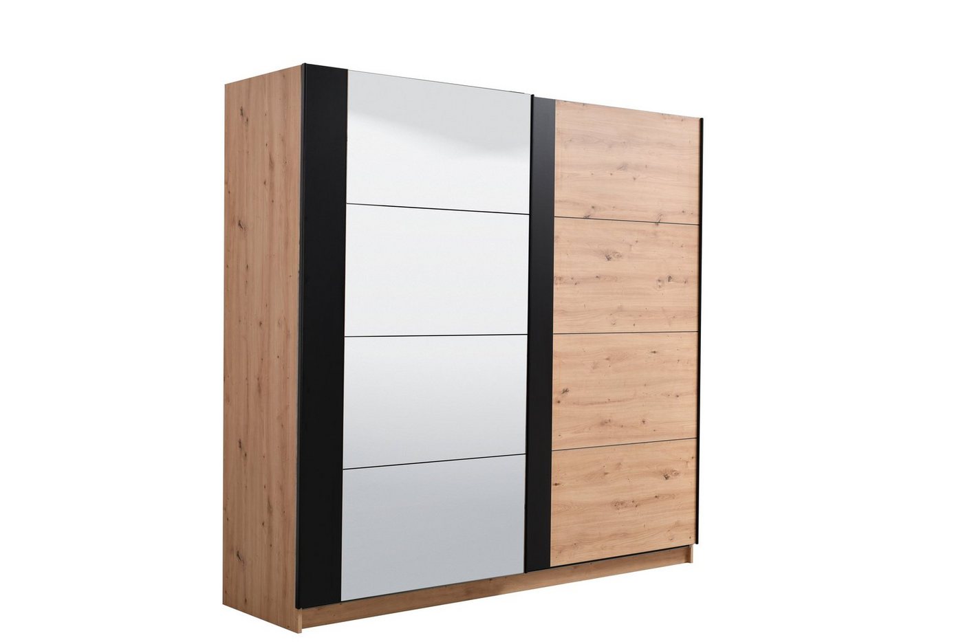 Home affaire Schwebetürenschrank Sardinia, Kleiderschrank mit Spiegel, Made in Europe viel Stauraum durch großzügige Innenausstattung, 170 oder 262cm breit Bild 2