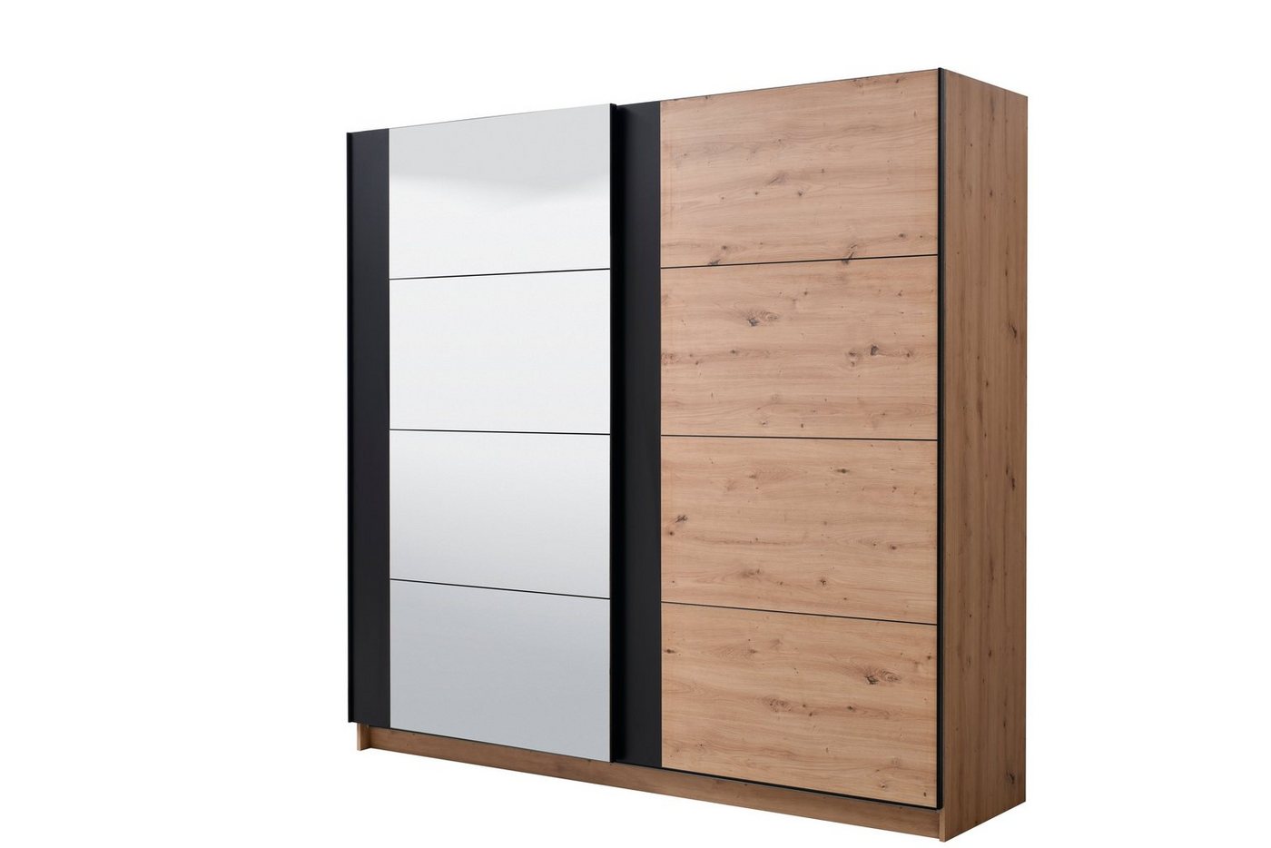 Home affaire Schwebetürenschrank Sardinia, Kleiderschrank mit Spiegel, Made in Europe viel Stauraum durch großzügige Innenausstattung, 170 oder 262cm breit Bild 3