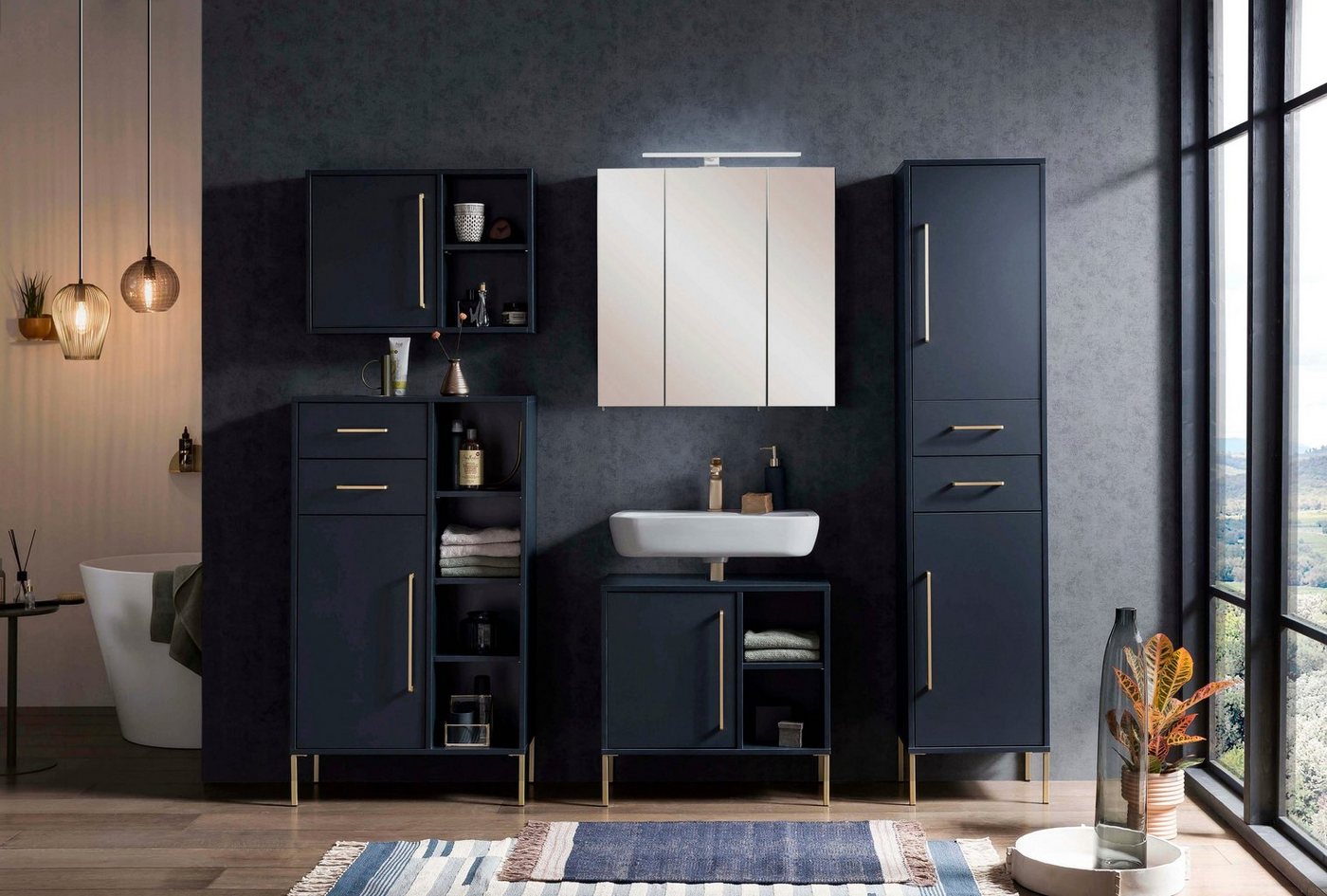 welltime Waschbeckenunterschrank Kent, Waschbeckenunterschrank, Made in Germany, B: 65 cm Solide Verarbeitung - Dieses Produkt ist in Deutschland gefertigt Bild 4