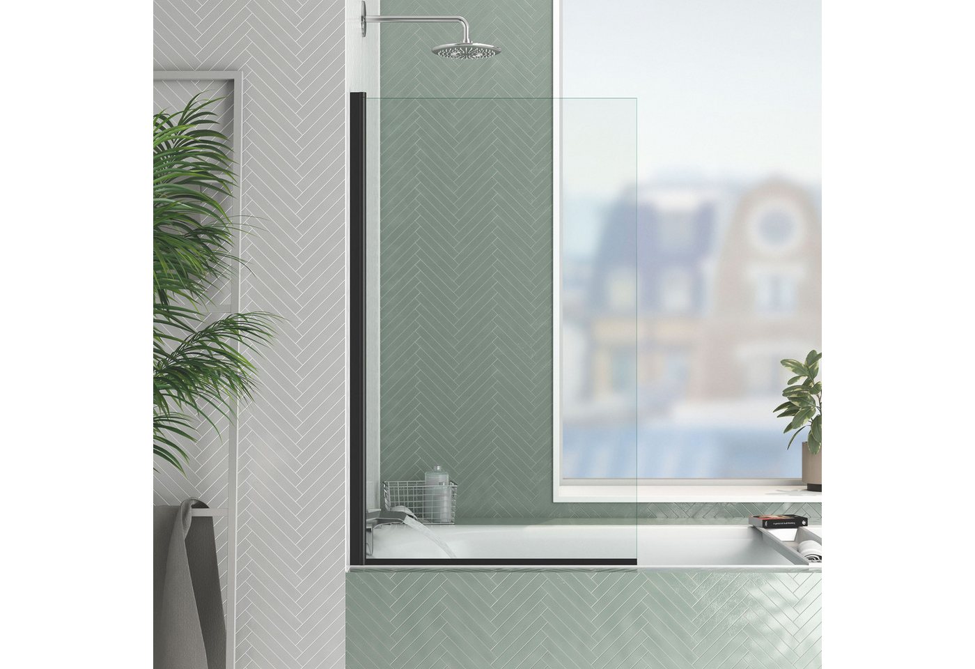 Marwell Badewannenfaltwand Essential, Einscheibensicherheitsglas Bild 2