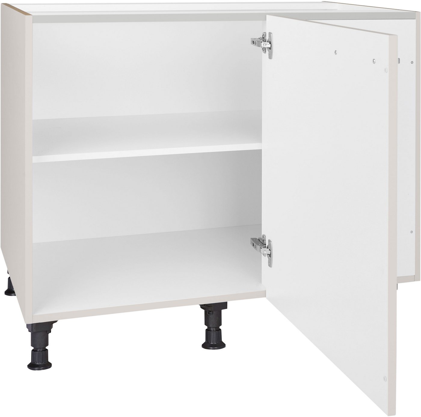 nobilia® Eckunterschrank "Flash", vormontiert mit höhenverstellbaren Sockelfüßen, Breite 100 cm Bild 3