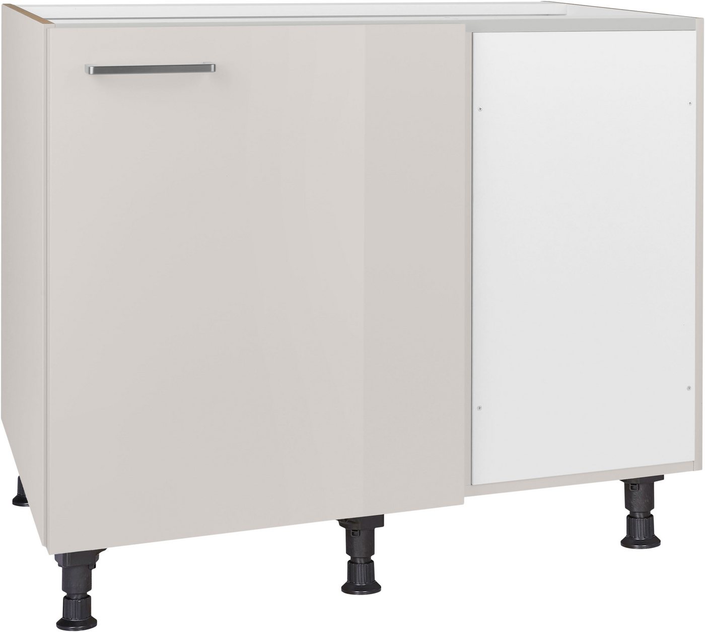 nobilia® Eckunterschrank "Flash", vormontiert mit höhenverstellbaren Sockelfüßen, Breite 100 cm Bild 5