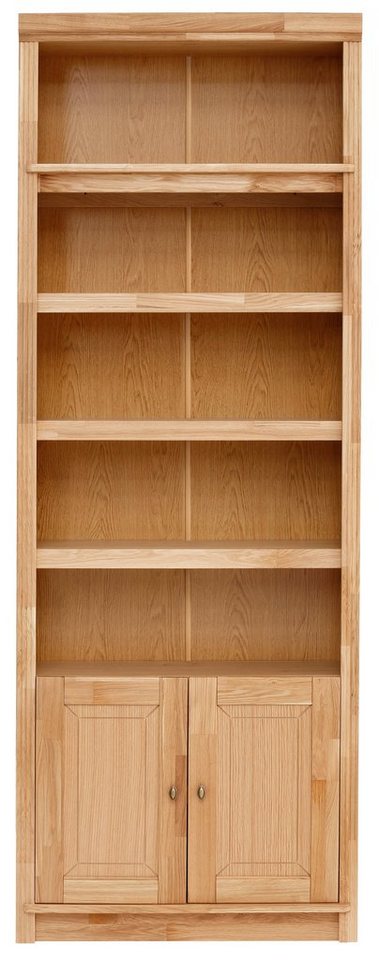 OTTO home Bücherregal Soeren Eiche Regal B/T/H: 80/29/220 cm mit 2 Türen, mit Eiche-Elementen, FSC®-zertifiziert, insgesamt 7 Fächer Bild 2