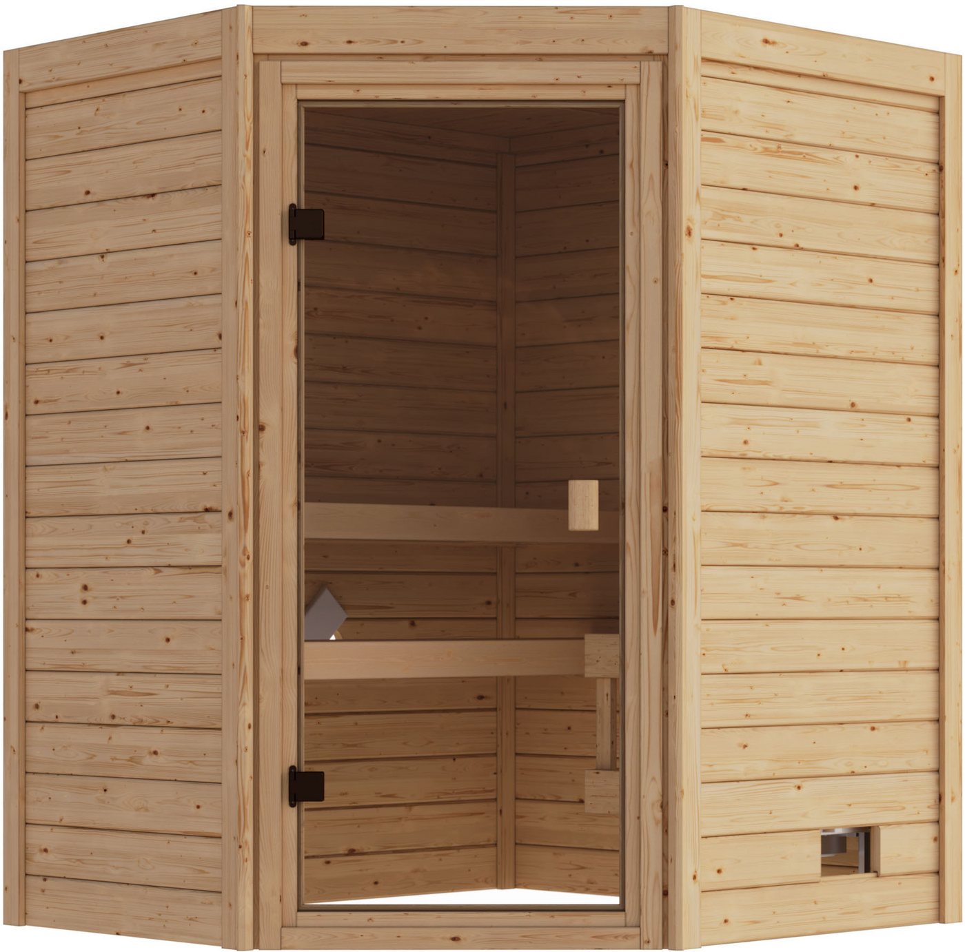 welltime Sauna Backas, BxTxH: 148 x 145 x 190,5 cm, 28 mm, (Spar-Set) verschiedene Varianten Bild 5