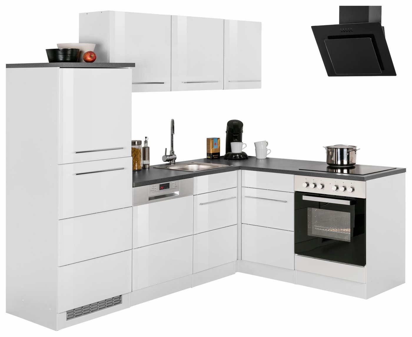 KOCHSTATION Winkelküche KS-Trient, Stellbreite 230x170 cm, wahlweise mit E-Geräten, mit Arbeitsplatte Bild 3