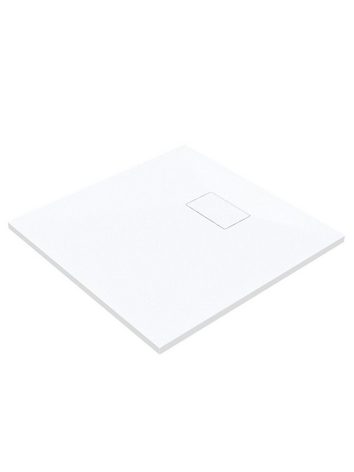 AQUALAVOS Duschwanne Flache Duschtasse SMC Antirutsch Weiß Duschwanne für Duschabtrennung, quadratisch, Sheet-Molding-Compound(SMC), rutschfest, Zuschneidbar, Kann direkt am Boden installiert werden Bild 4
