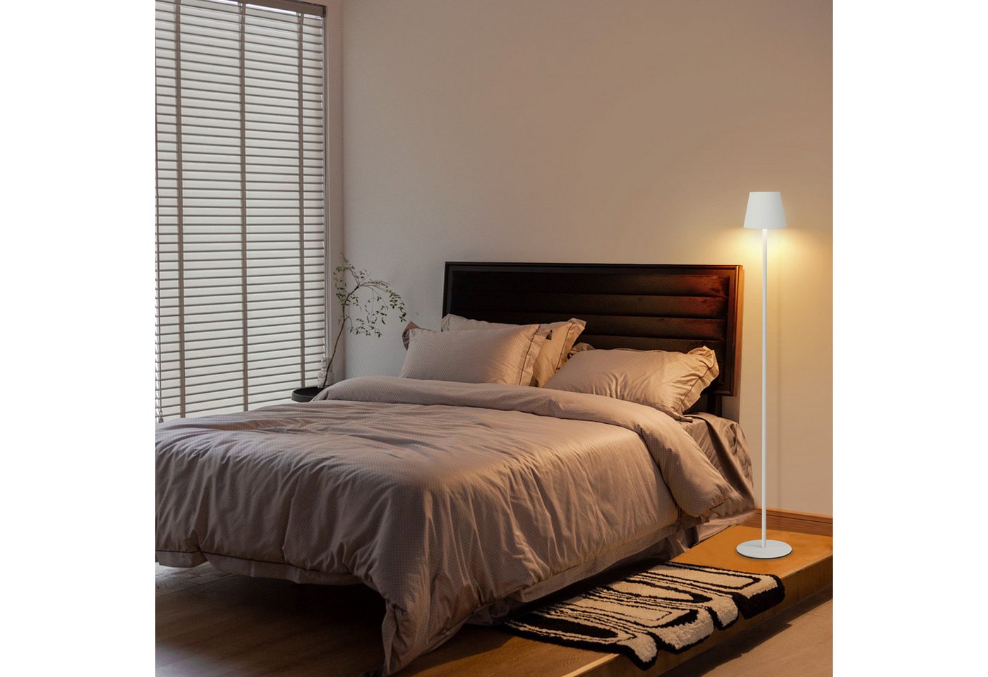 ZMH LED Stehlampe Akku, kabellose Standleuchte dimmbar, 3 Farbtemperaturen 3000-6500 K, Einfache Installation, LED fest integriert, Touch, USB, 125 cm,für Wohnzimmer, Schlafzimmer und Büro Bild 5