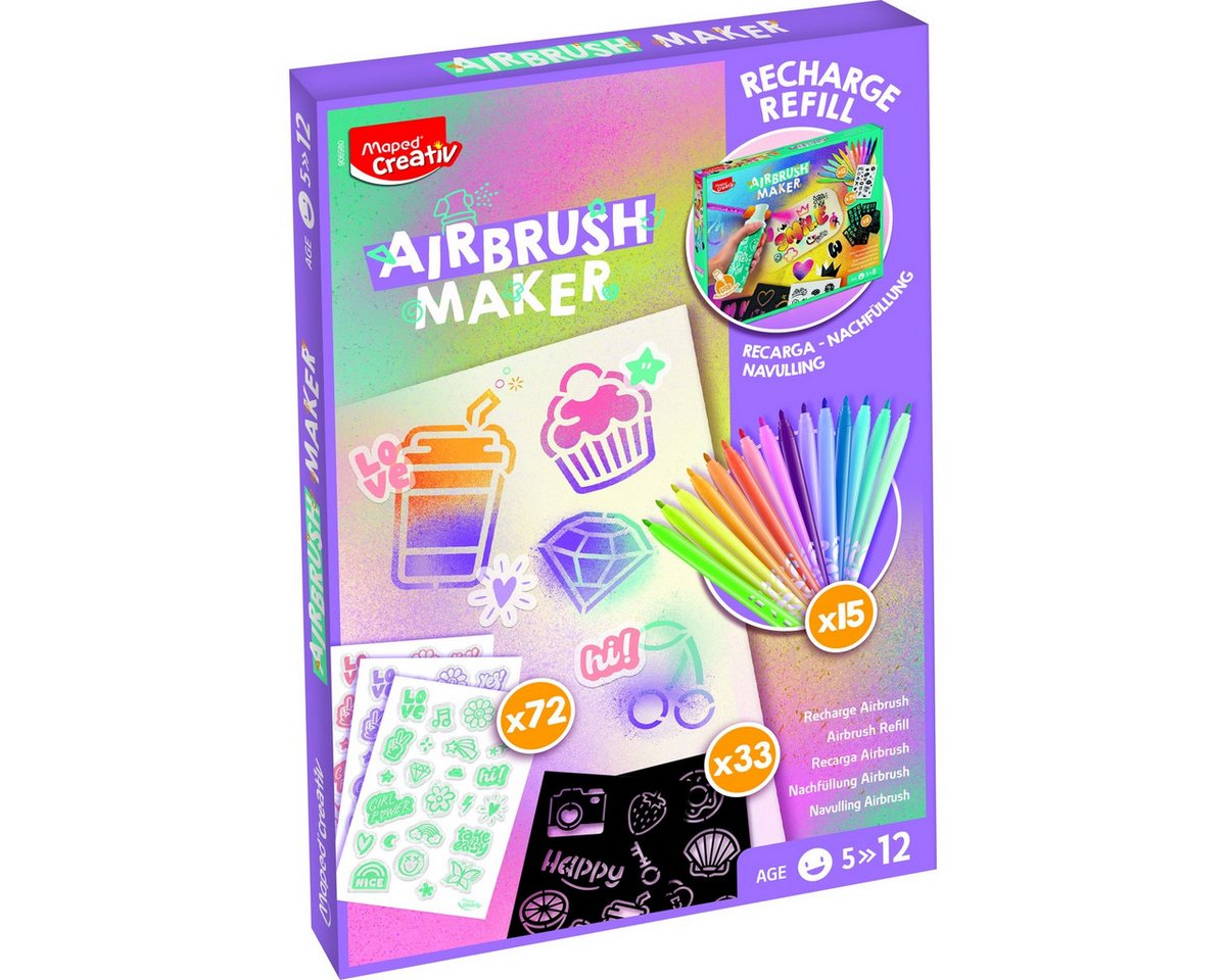 Joustra Farbsprühaufsatz Maped Airbrush Maker Set Nachfüller