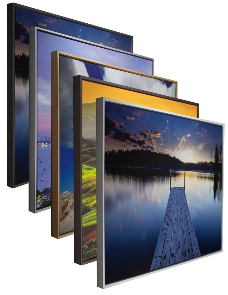myposterframe Einzelrahmen Canvas Schattenfuge Leerrahmen für Leinwandbild Eris, (1 Stück), 50x70 cm, Mattsilber Bild 2