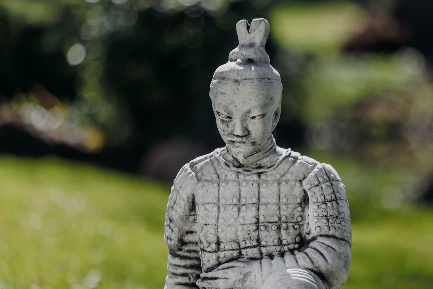 gartendekoparadies.de Gartenfigur Terrakotta Krieger Steinfigur 78 cm Steinguss 60 kg, Frostsicher Bild 5