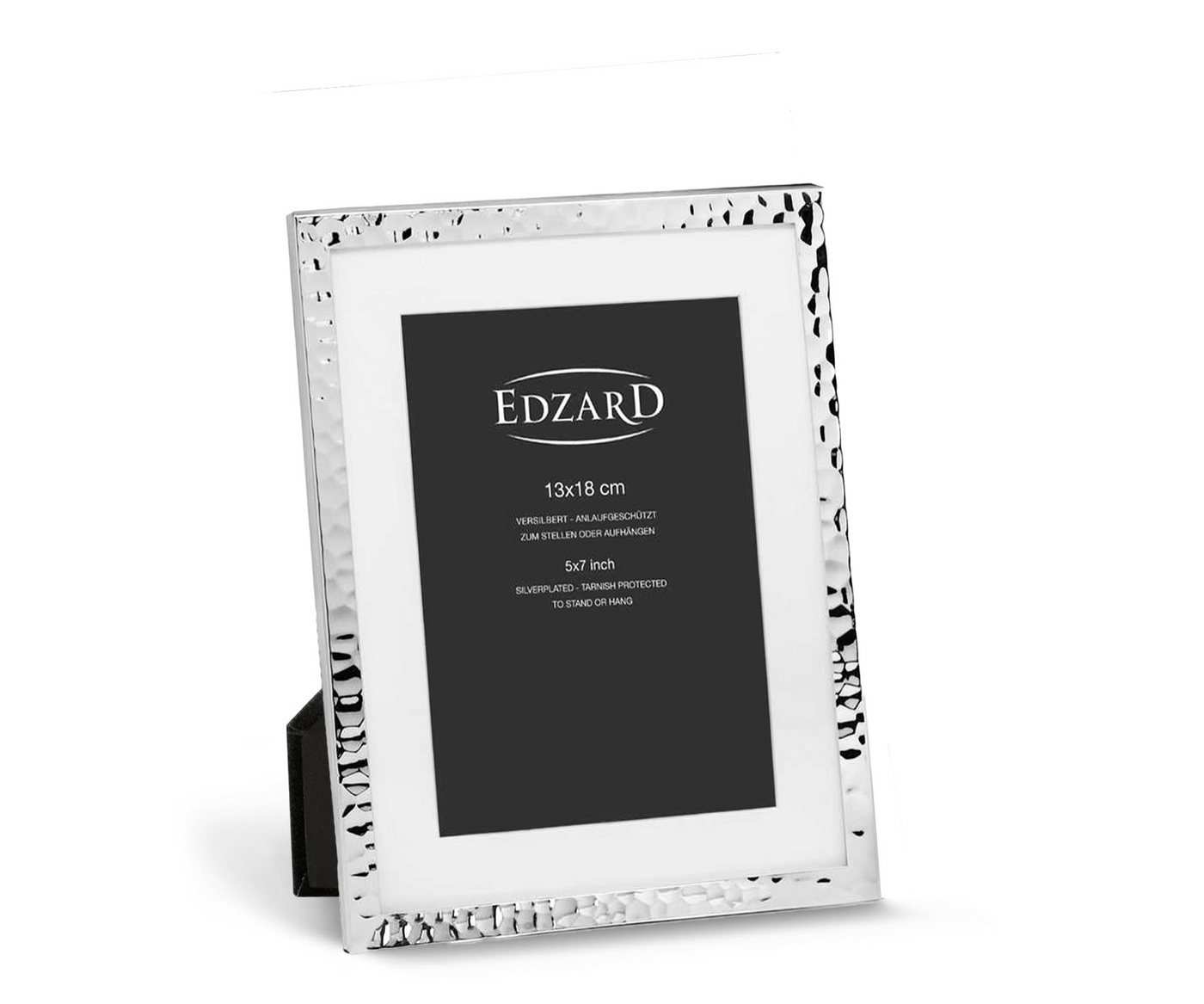 EDZARD Bilderrahmen Fano, versilbert und anlaufgeschützt - für 13x18 cm Foto - Passepartout Bild 5