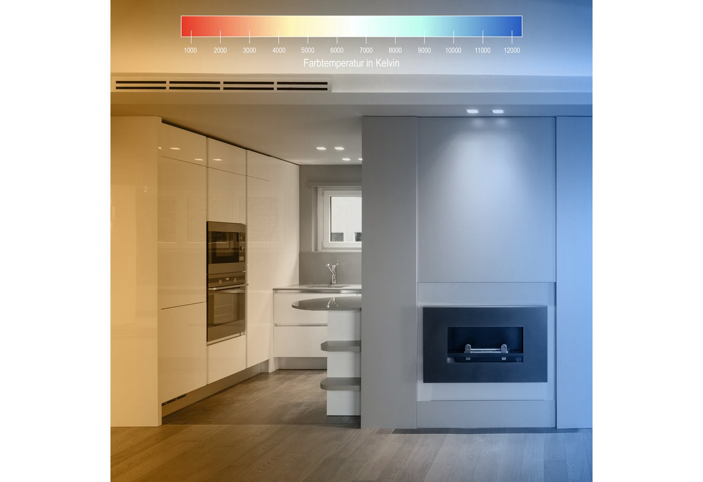 Hexim LED Stripe COB – RGB/W CCT oder Kalt-, Neutral-, Warmweiß (Dualweiß 3.5M), COB – RGB/W CCT oder Kalt-, Neutral-, Warmweiß (Dualweiß 3.5M) Bild 4