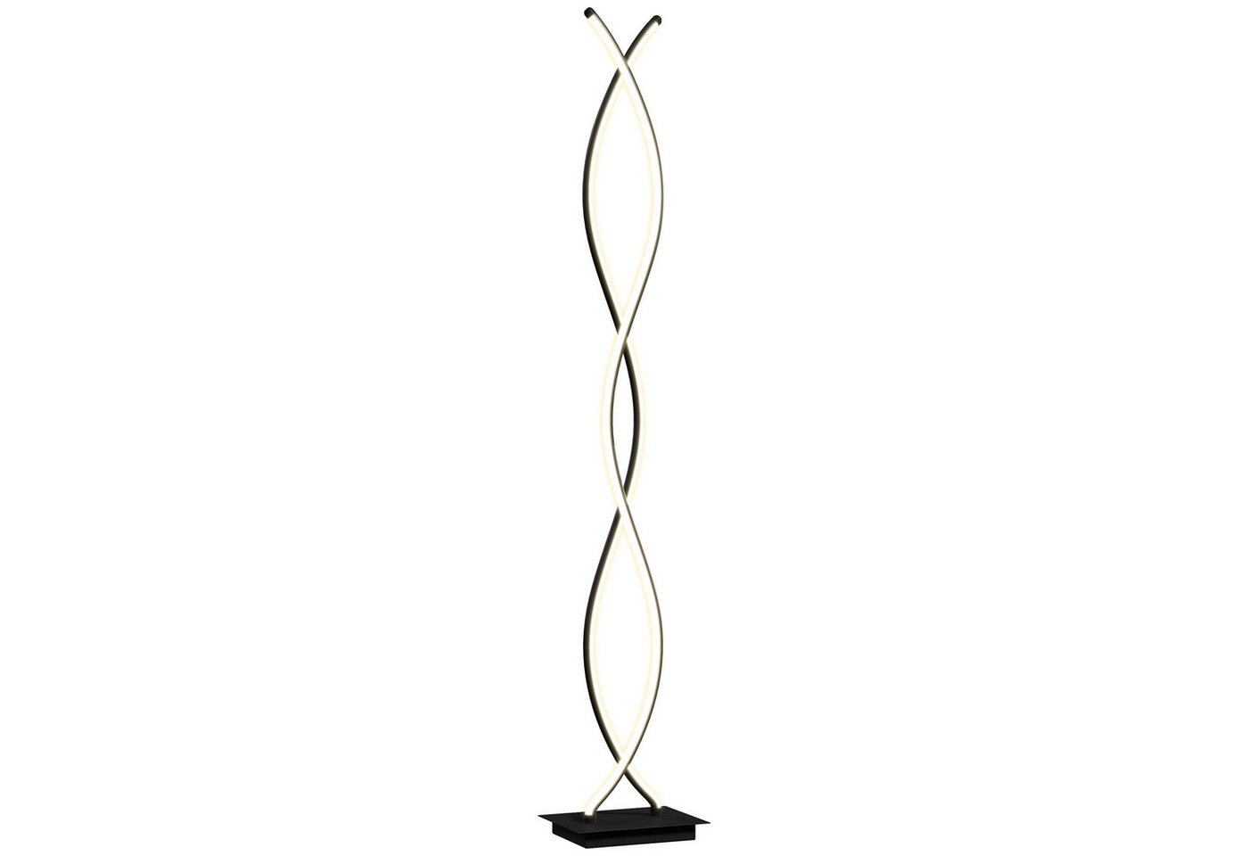 HOMCOM Stehlampe Standleuchte Modern 144 cm für Wohnzimmer und Schlafzimmer, Dimmfunktion, LED fest integriert, Neutralweiß, Doppelspiral-Design, 3 Stufen dimmbar Bild 5