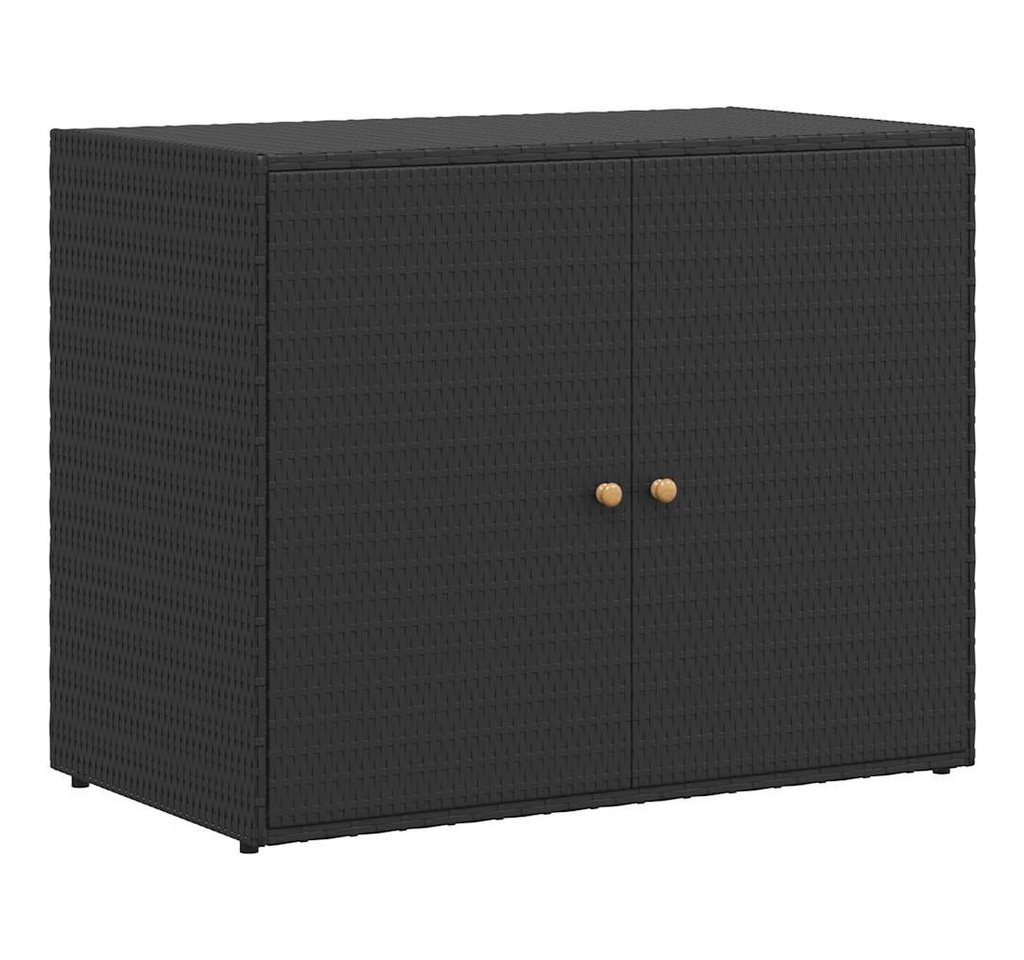 furnicato Garten-Geräteschrank Gartenschrank Echtholz 100 x 55,5 x 80 cm Schwarz, (1 St)