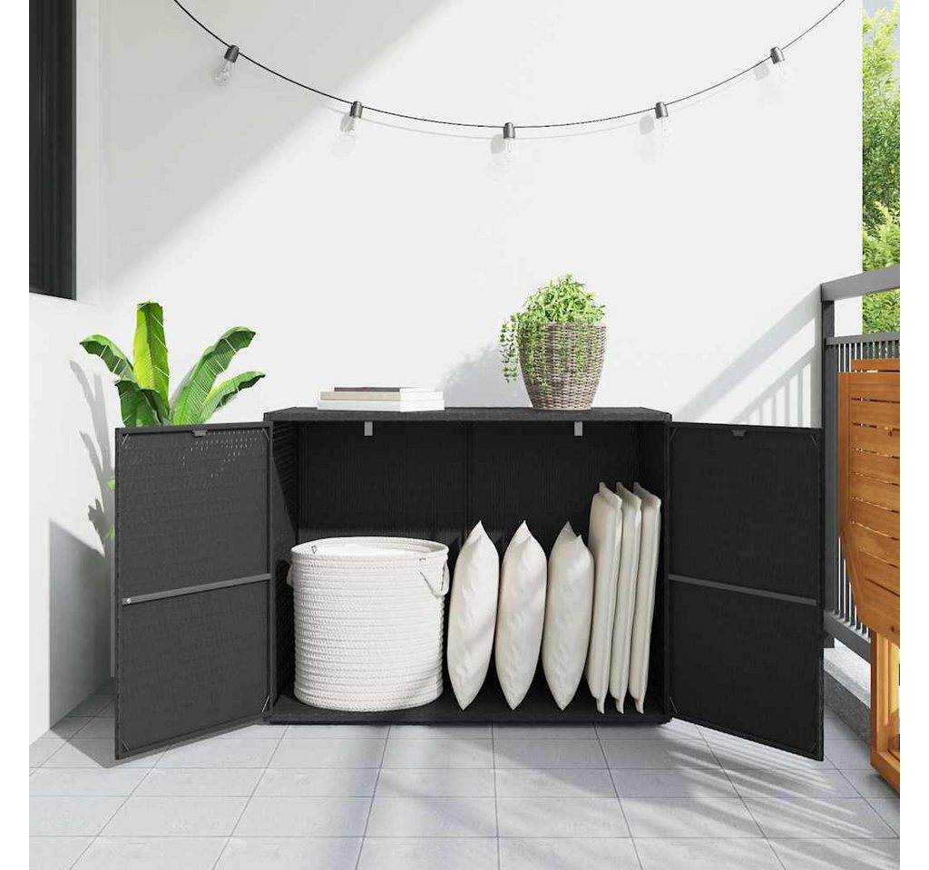 furnicato Garten-Geräteschrank Gartenschrank Echtholz 100 x 55,5 x 80 cm Schwarz, (1 St) Bild 3