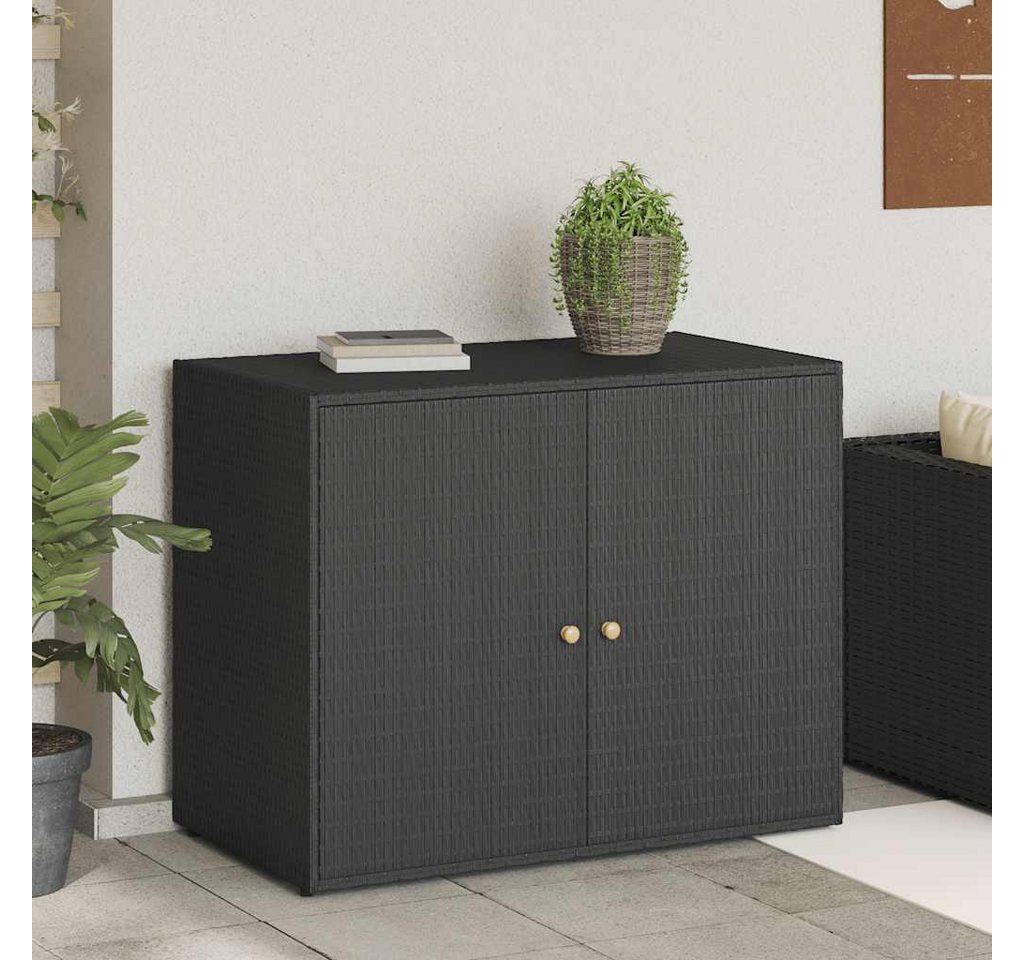 furnicato Garten-Geräteschrank Gartenschrank Echtholz 100 x 55,5 x 80 cm Schwarz, (1 St) Bild 4