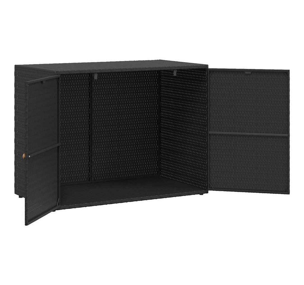 furnicato Garten-Geräteschrank Gartenschrank Echtholz 100 x 55,5 x 80 cm Schwarz, (1 St) Bild 5
