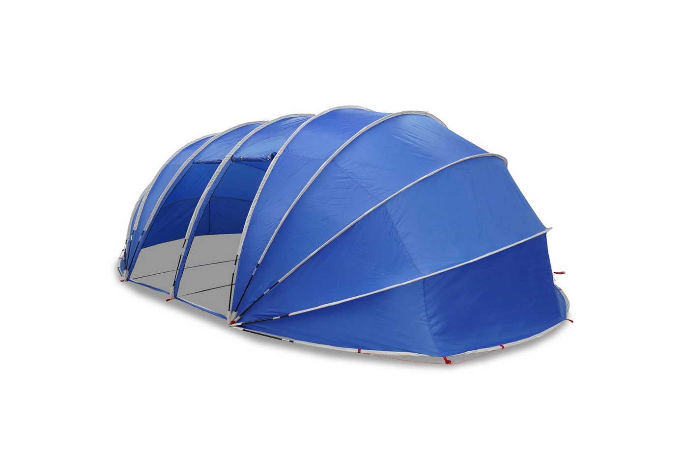 furnicato Poolüberdachung Poolzelt mit Reißverschlusstüren 538x440x204 cm Blau, Klappbare Poolüberdachung mit PU-Beschichtung und Erdankern Bild 2