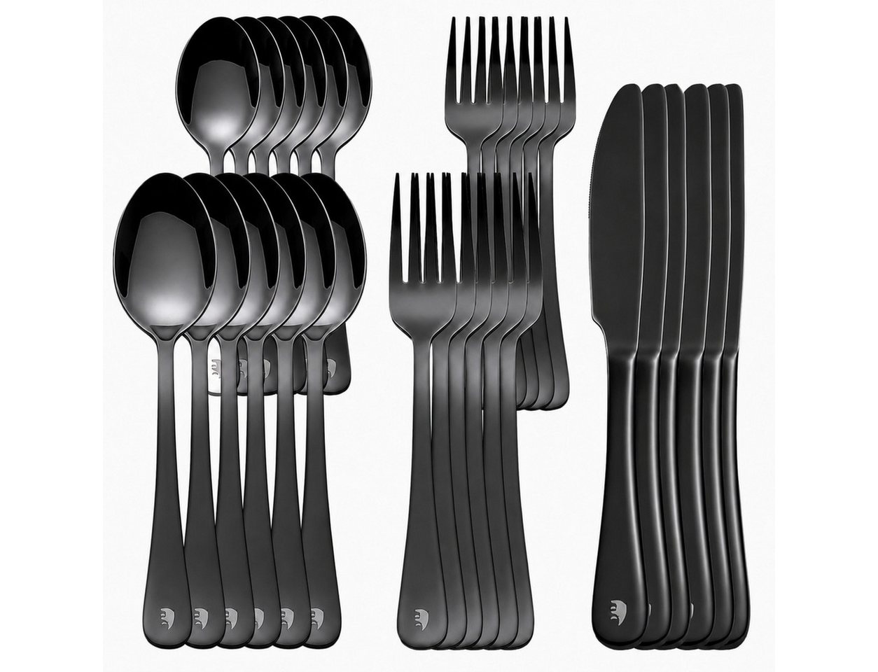 Roxlin Besteck-Set Roxlin Besteckset 30-tlg Plain Design Edelstahl, Gold/Schwarz/Silber Bild 4