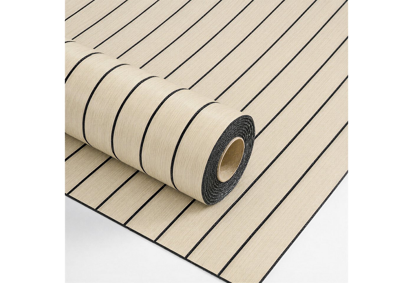 BlingBin Wandpaneel Selbstklebende 3D Wandpaneele, Lamellentapete, Holzlatten-Tapete, BxL: 60x300 cm, 1,8 qm, (3D Wandverkleidung in Rollenform, 1-tlg., wanddeko selbstklebend, 60x300 cm, 1,8 m) Ohne Bohren, zuschneidbar, wasserabweisend, für glatte Innenwände Bild 4