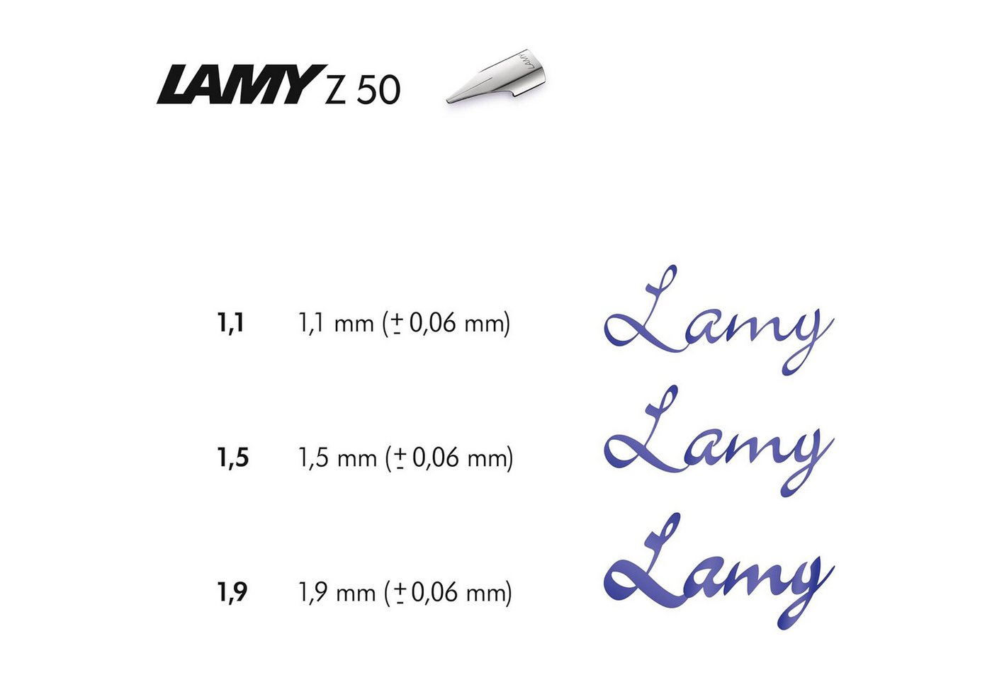 LAMY Füllhalter LAMY Feder Z50 silber joy Stärke 1,5mm