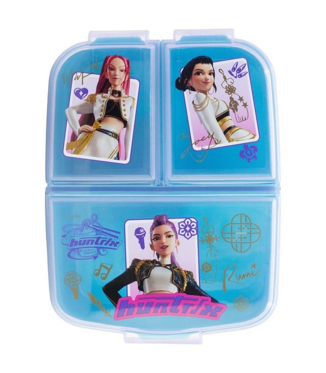 K-Pop Demon Hunters Lunchbox Lunchbox Snackbox Brotdose 2156 ml für Snacks Pausenbrot und unterwegs