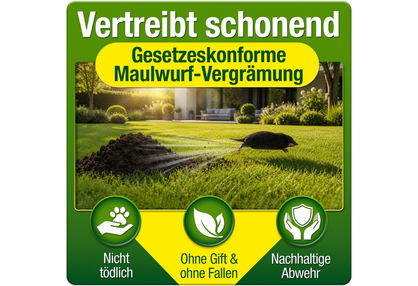 HEIMWERT Vergrämungsmittel Heimwert Maulwurfkugeln, 100 Stück, 2-St., Vorteilspackung, Giftfrei, geräuschlos, Langzeitwirkung bis zu 85 Tage, Made in Germany Bild 4