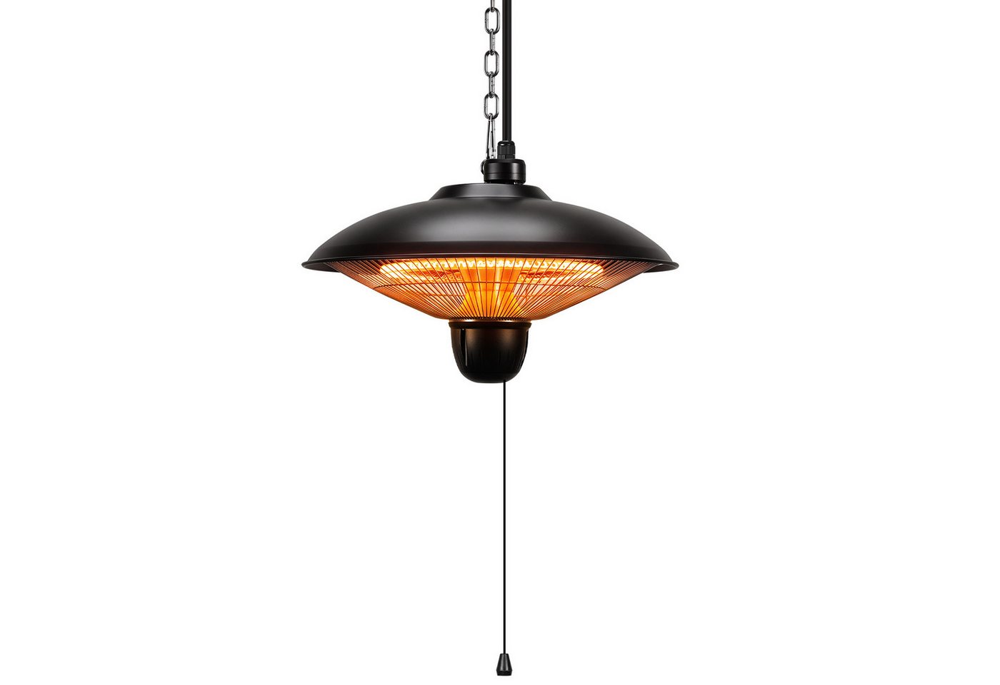 Clanmacy Terrassenstrahler Heizstrahler Decke Kohlefaser 600/1200/1800W mit Zugschalter IP55 Bild 3