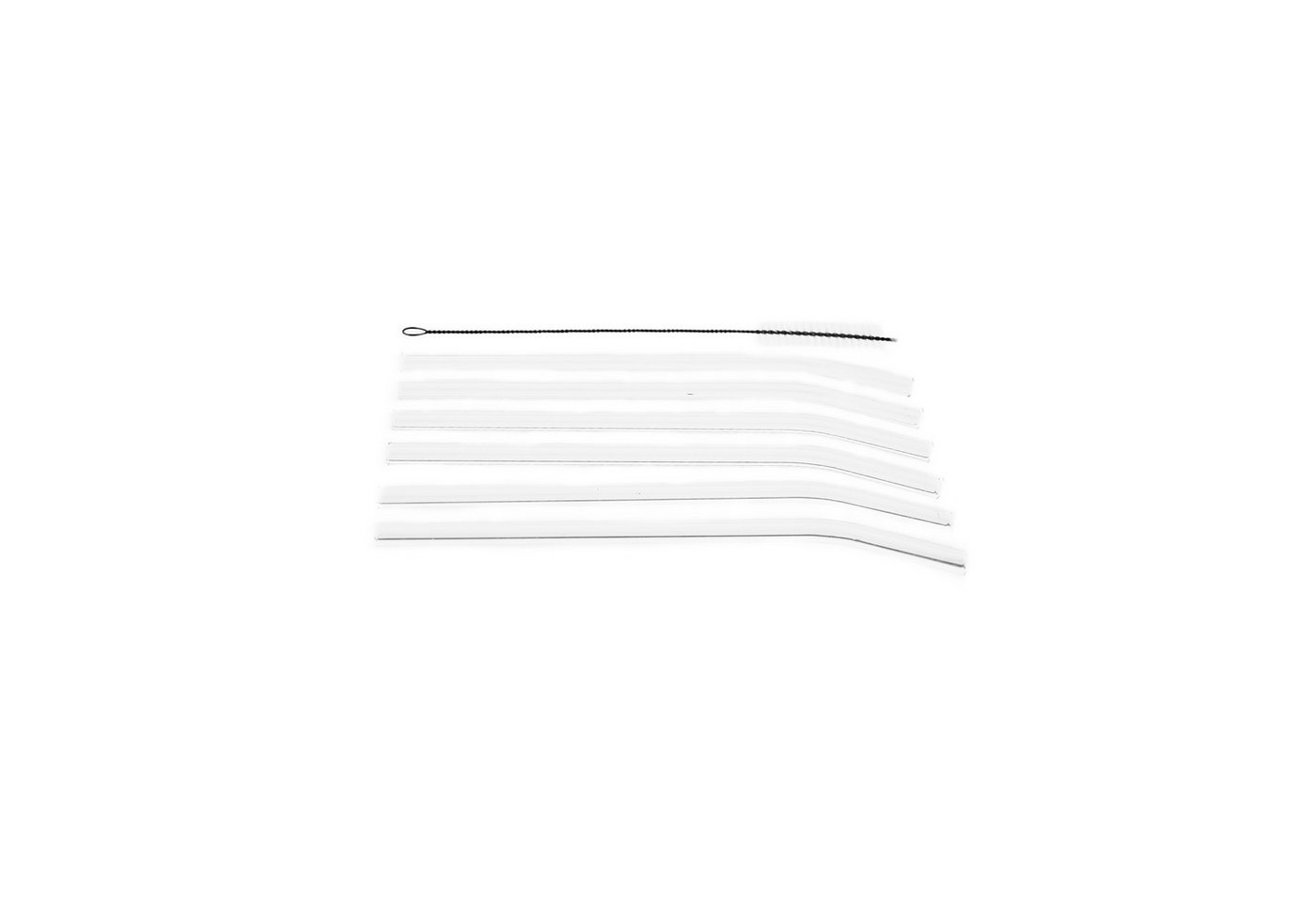 Mulex Trinkhalme Glastrinkhalme 6er Set + Reinigungsbürste - 20 cm, (7-tlg) Bild 5