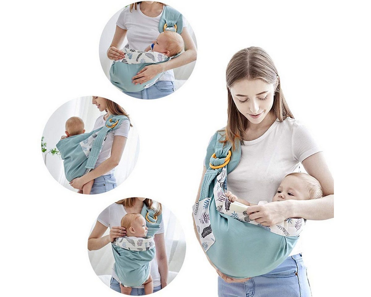 AURIVION Bauchtrage Bauchtrage Babytrage Schlinge, Baby haltend (Set, 1-tlg., Neugeborenen-Tragetasche (1 Stück), vier Jahreszeiten multifunktionales atmungsaktives Netz Bild 2