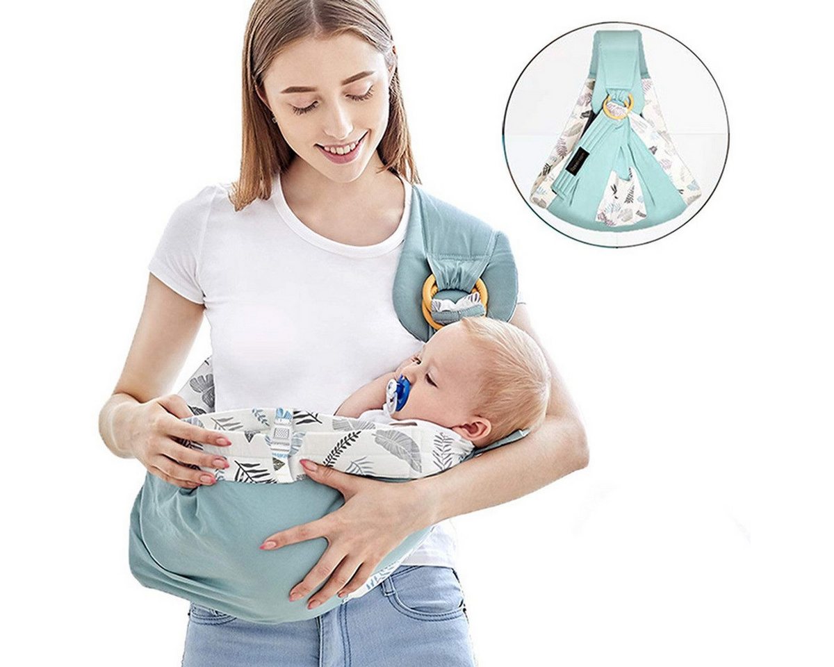 AURIVION Bauchtrage Bauchtrage Babytrage Schlinge, Baby haltend (Set, 1-tlg., Neugeborenen-Tragetasche (1 Stück), vier Jahreszeiten multifunktionales atmungsaktives Netz Bild 3