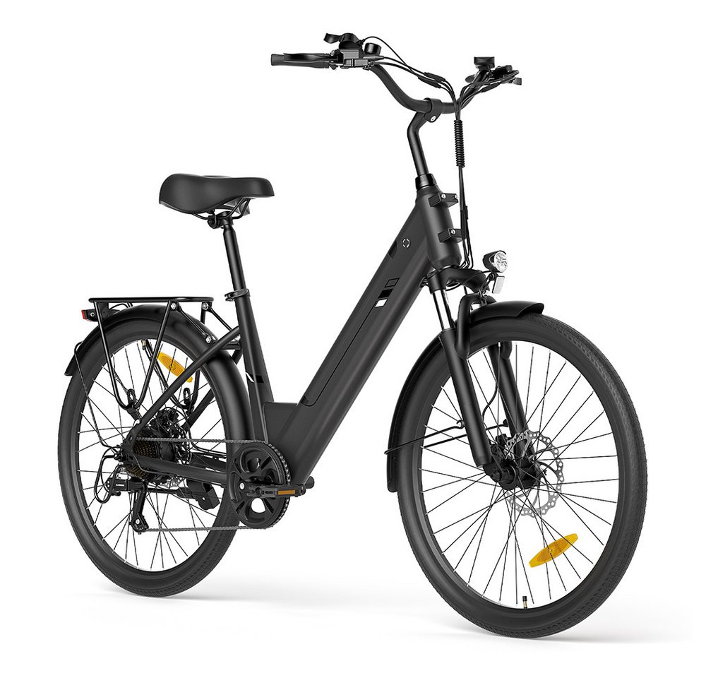 Touroll E-Bike Trekkingrad J2 ST Pro, 7 Gang, Heckmotor, 561,6 Wh, 26"x16", 15/20/25 km/h (Stufe 1–3), 36V 15.6Ah