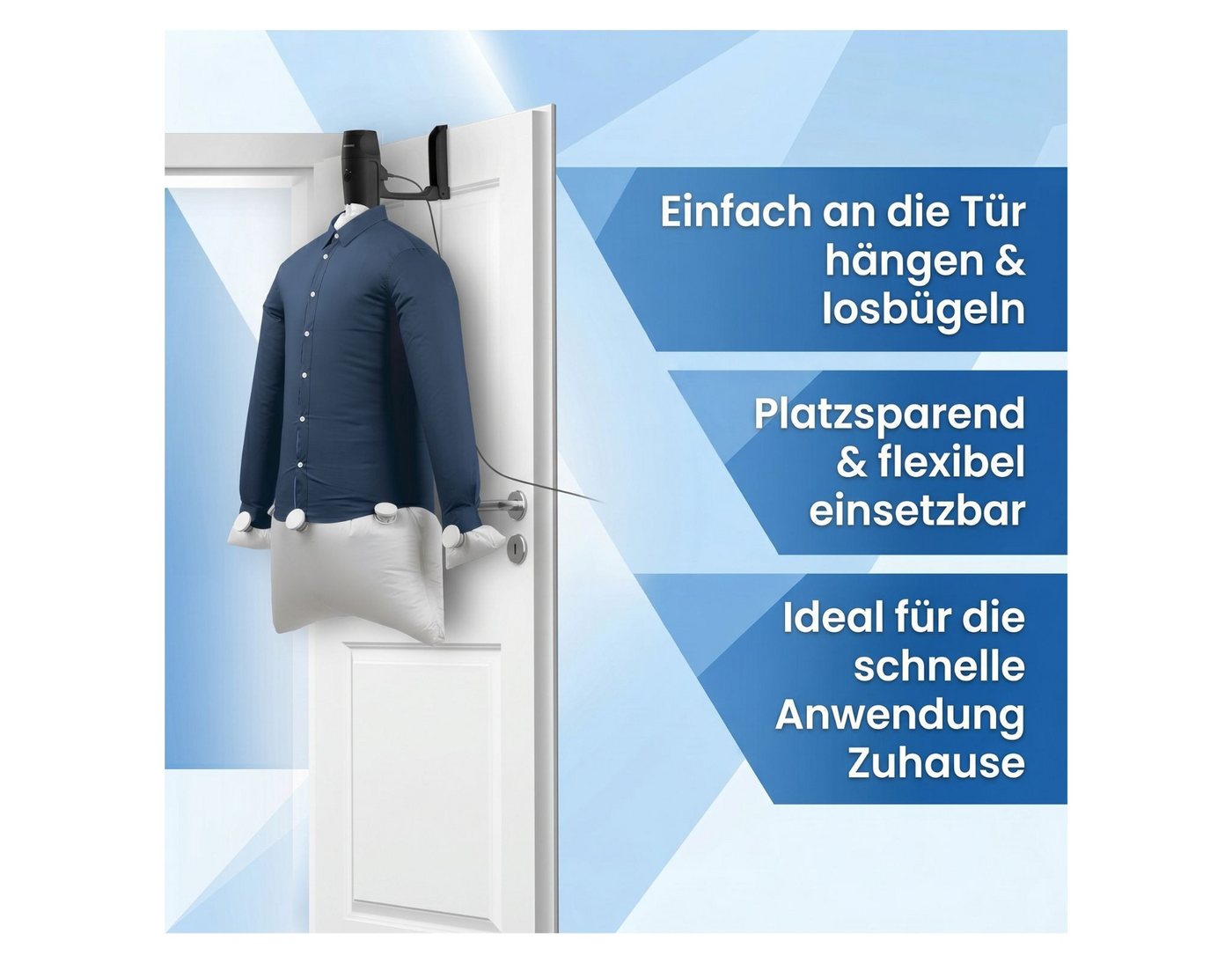 CLEANmaxx Hemdenbügler CLEANmaxx Hemdenbügler und Blusenbügler 2-in-1 trocknen und bügeln, 1000 W Bild 3