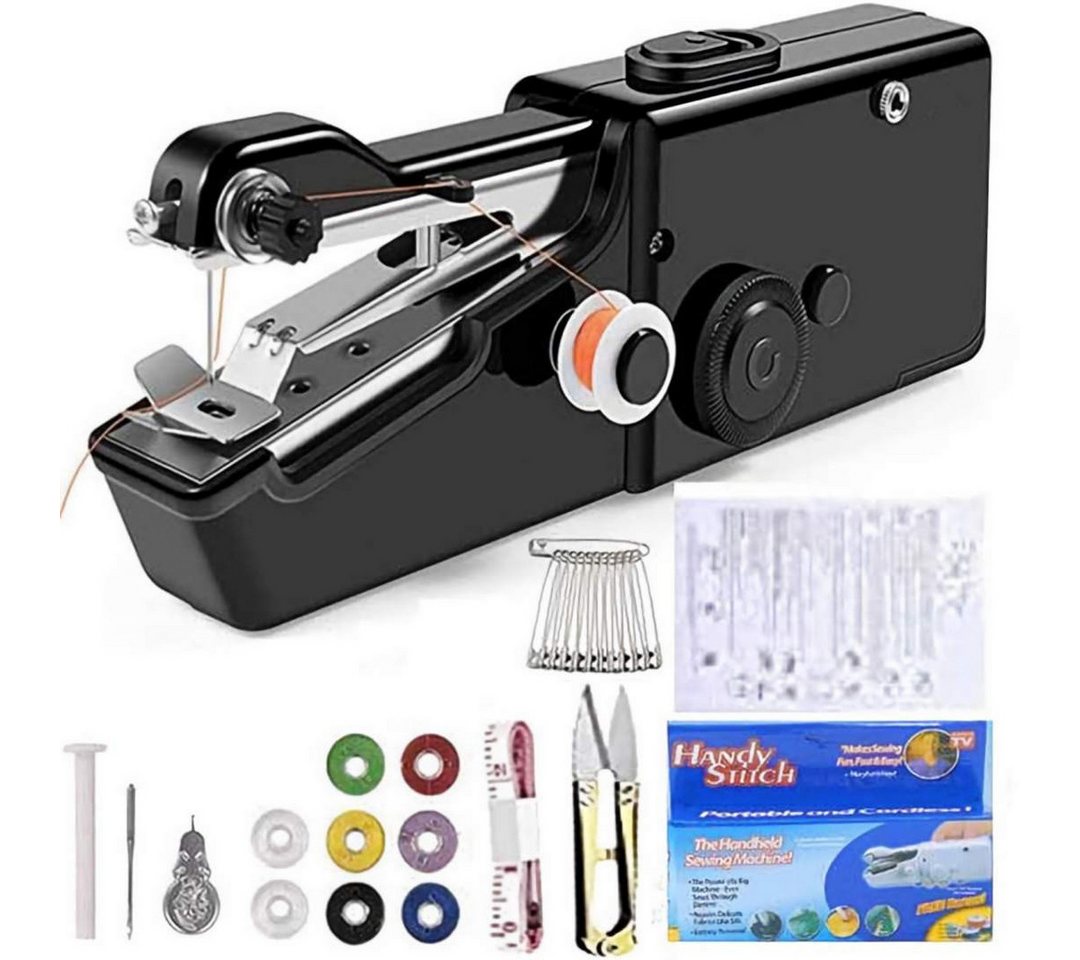 AURIVION Nähmaschine Mini Handnähmaschine kabellos für schnelle Reparaturen, 32 Programme, Tragbare Nähmaschine für Kleidung & Haushalt unterwegs Bild 4